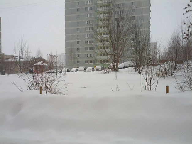 снег в Рязани 2016